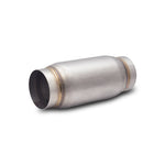 304 stainless steel Vibrant Performance race muffler with 3-inch inlet/outlet and 9-inch overall length.