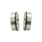 Vibrant Performance 304 stainless steel HD clamp weld ferrule for 3-inch OD tubing with black rubber O-ring seal.