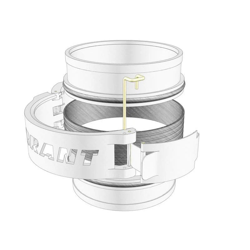 304 stainless steel weld-on ferrule for 4 inch tubing featuring a precision-machined O-ring groove.