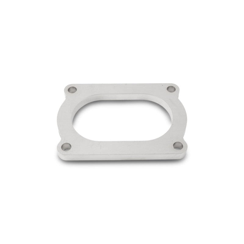 Vibrant Performance 13175S T304 stainless steel 4-bolt exhaust flange for 3-inch O.D. oval tubing.