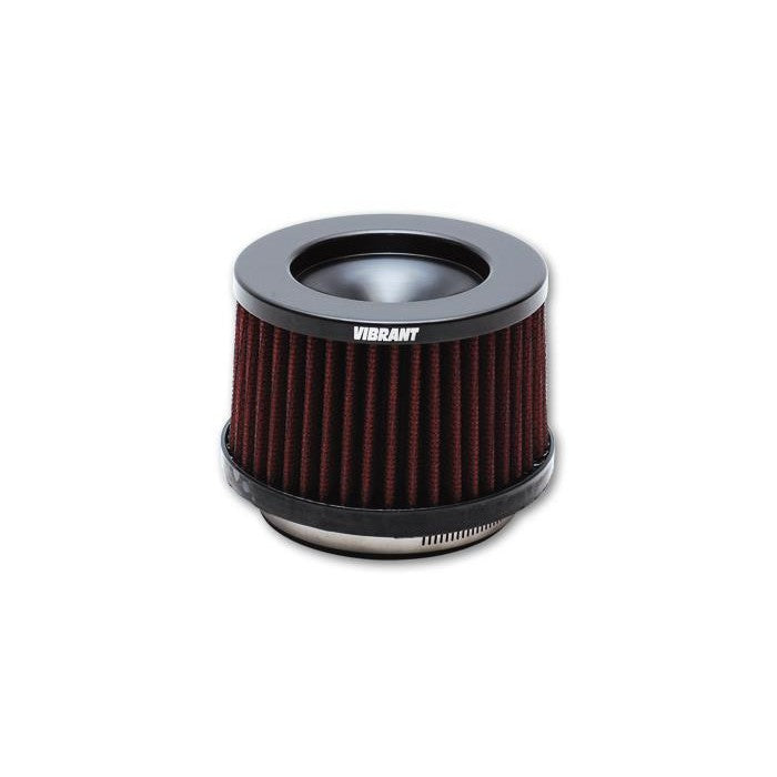 Vibrant Performance Classic cone-style air filter featuring a 5-inch inlet and 4-ply pre-oiled cotton gauze element.