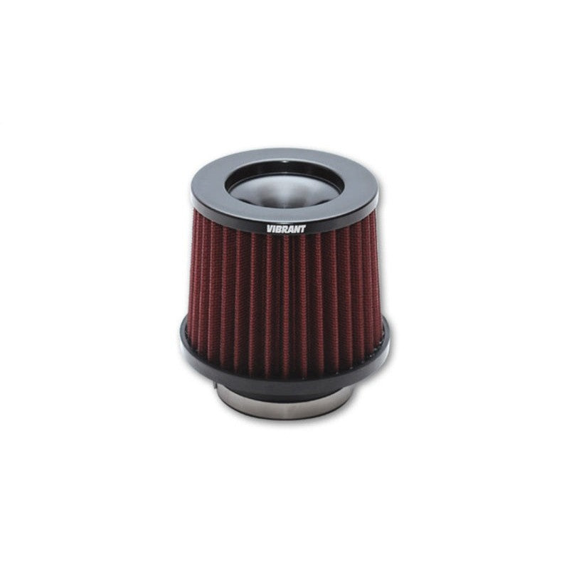 Vibrant Performance Classic cone air filter with red 4-ply cotton gauze and 4.5 inch inlet flange.