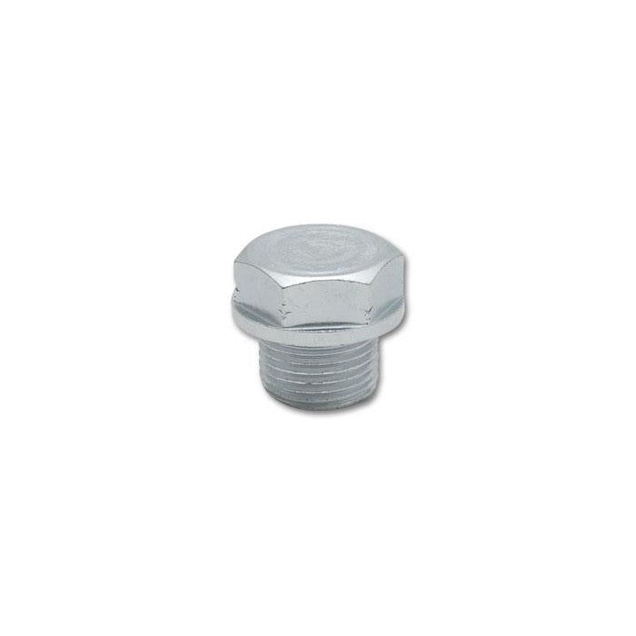 Vibrant Performance zinc-plated mild steel hex head oxygen sensor bung plug with M18x1.5 threads