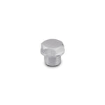 Zinc plated mild steel M18x1.5 hex head oxygen sensor bung plugs, 5-pack bulk set.