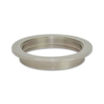 Machined CP1 titanium female V-band flange designed for 4 inch outer diameter tubing.