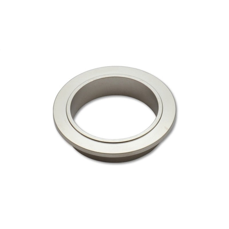 Vibrant Performance CNC-machined V-band turbo inlet flange for Garrett GT30 and GT35 series turbine housings.