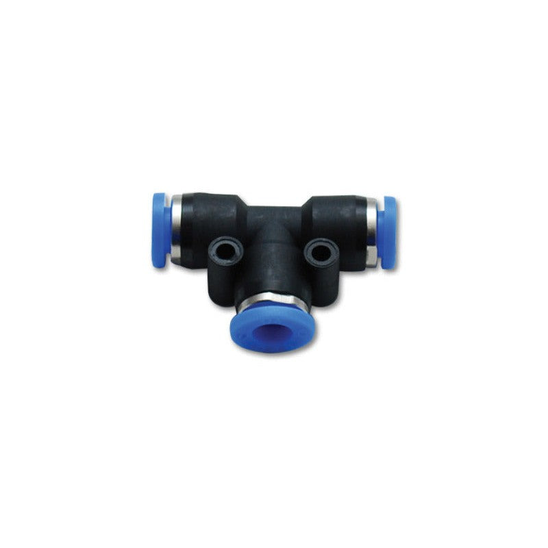 Vibrant Performance 2675 pneumatic union tee push-lock vacuum fitting for 5/32 inch 4mm OD tubing.