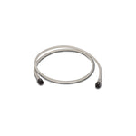 Vibrant Performance 3ft stainless steel braided hose with black anodized -4AN female crimp fittings and PTFE liner.