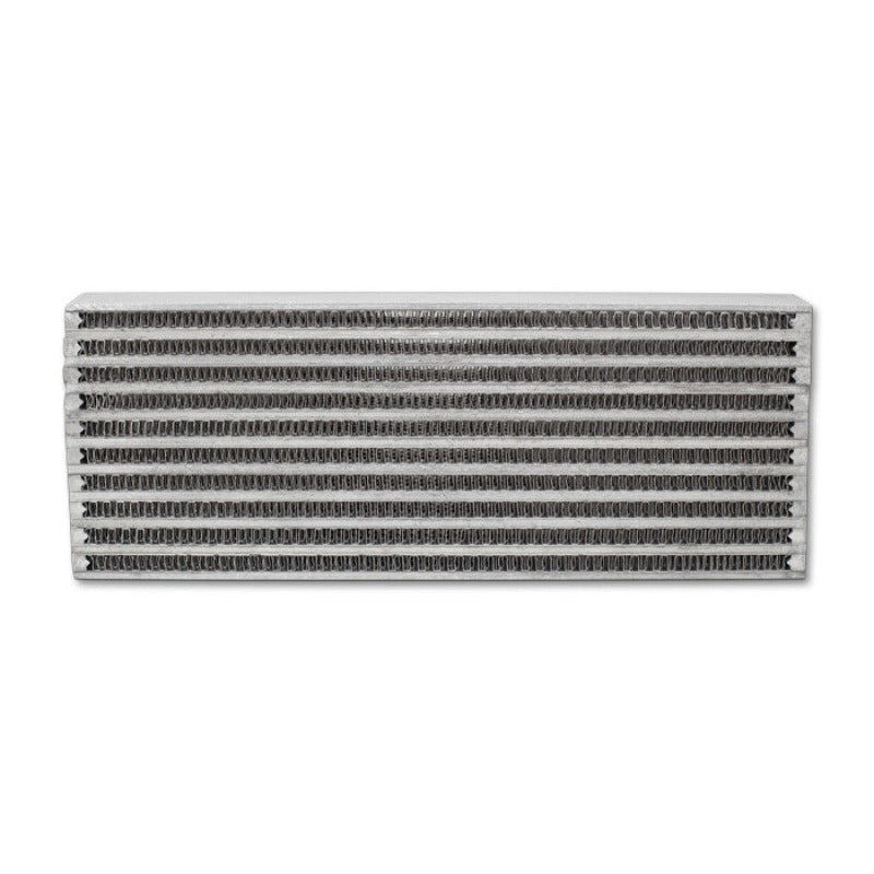 Vibrant Performance bar and plate oil cooler core with offset fins, measuring 4 by 12 by 2 inches.