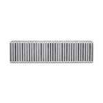 Vibrant Performance vertical flow bar and plate intercooler core with louvered cooling fins and 4.5 inch thickness.