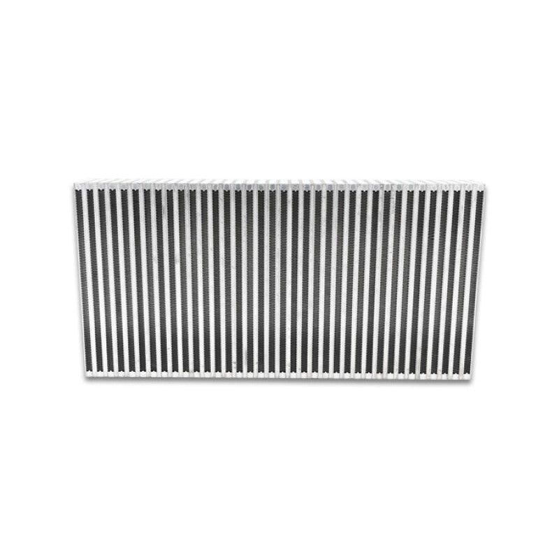 Vibrant Performance 24-inch wide by 12-inch high vertical flow bar and plate intercooler core.