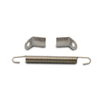 Two stainless steel weld-on exhaust collector tabs and one 3.5-inch tension spring kit