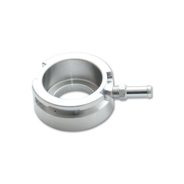 Vibrant Performance 42mm CNC machined 6061 aluminum weld-on radiator filler neck with overflow barb