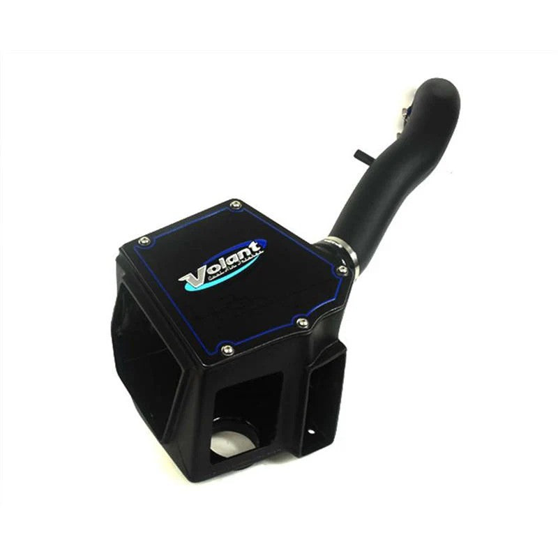 Volant Performance cold air intake system with enclosed airbox, smoked acrylic lid, and oiled cotton gauze filter.