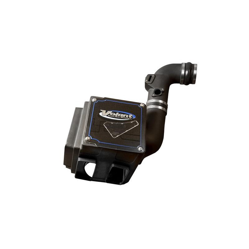 Volant PowerCore cold air intake with black sealed airbox, smoked acrylic viewing lid, and high-flow air ducting.