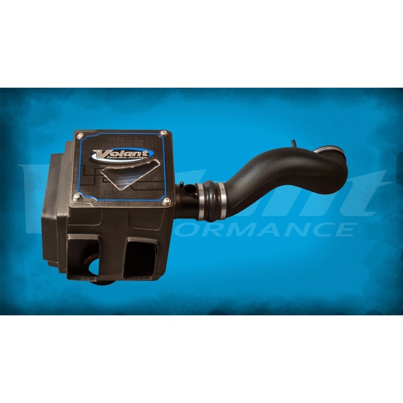 Volant Pro5 closed box air intake system with a smoked lid and oiled filter for 2014-2015 Chevy/GMC 2500/3500 HD trucks.