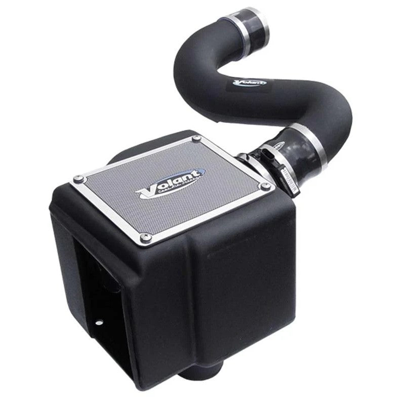 Volant Pro5 closed box air intake for 4.3L Silverado and Sierra featuring a smoked acrylic lid and oiled filter.