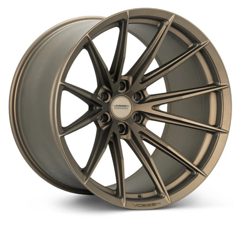 Vossen HFX-2 18x9 wheel in Terra Bronze finish, featuring a 6x139.7 bolt pattern and super deep concave profile.