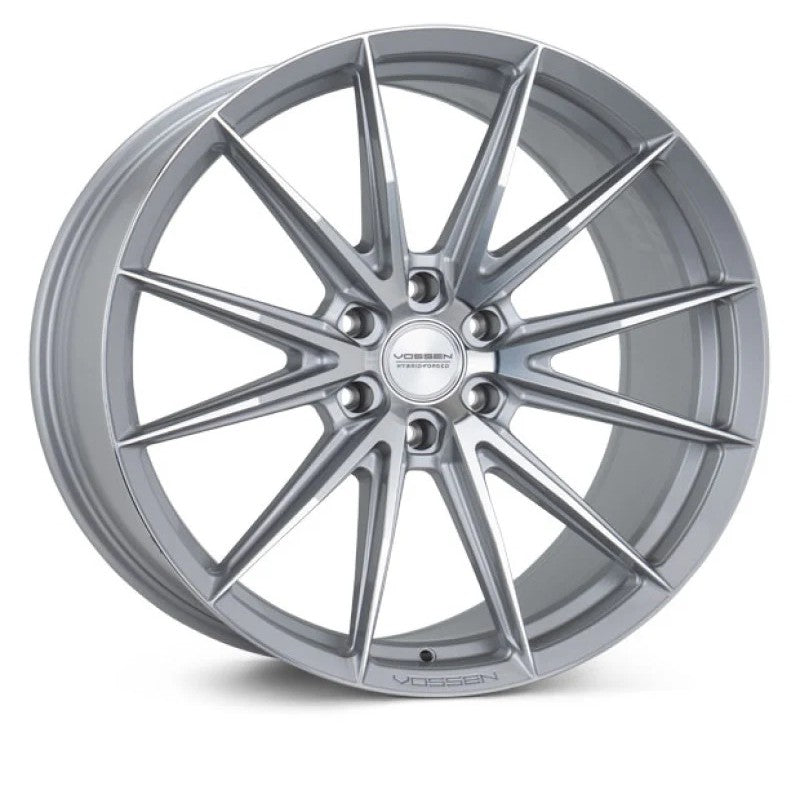 Vossen HFX-2 22x9.5 wheel in Silver Polished finish featuring a Deep Face profile and 6x139.7 bolt pattern.