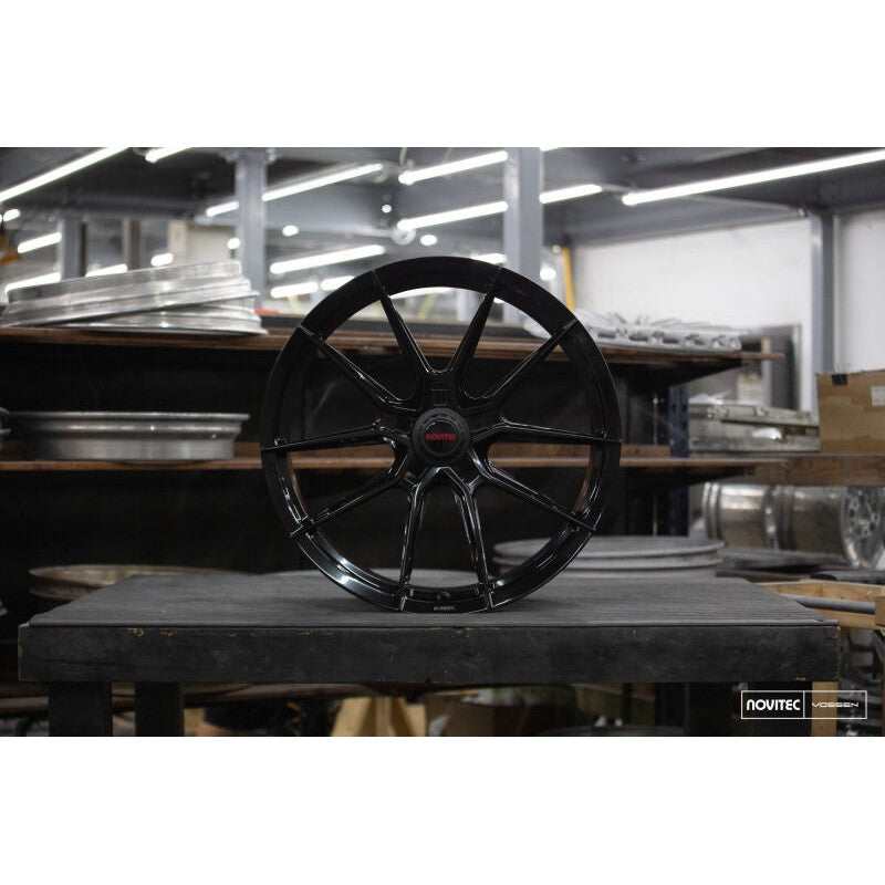 Gloss Black Vossen x Novitec NF10 21x9 front wheel for Ferrari 488 and F8 models