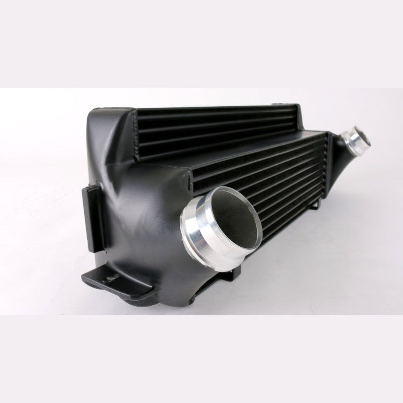 Wagner Tuning EVO2 Competition Intercooler featuring a tube-and-fin core and cast aluminum end tanks for BMW F20/F30.