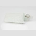 White mesh Walbro fuel pump inlet filter sock strainer with center mounting port, part number 125-147.