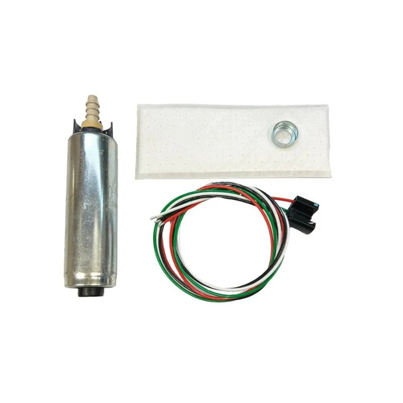 Walbro BKS1002-4 fuel pump installation kit including fuel strainer, wiring harness connector, and hardware