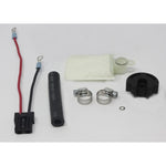 Walbro 400-850 fuel pump installation kit with strainer, wiring pigtail, and mounting hardware for 1986-1988 Mazda RX-7.
