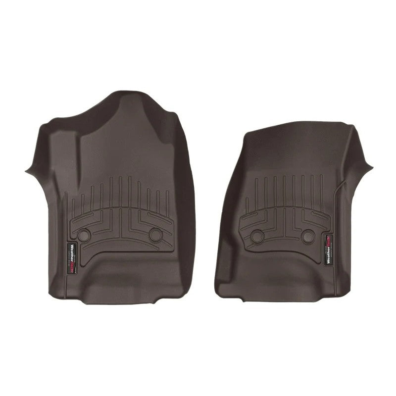 WeatherTech 14+ Chevy Silverado (Crew Cab / Double Cab) Front FloorLiners - Cocoa