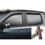 WeatherTech 19-26 Chevrolet Silverado 1500 Crew Front & Rear Side Window Deflectors - Matte Black