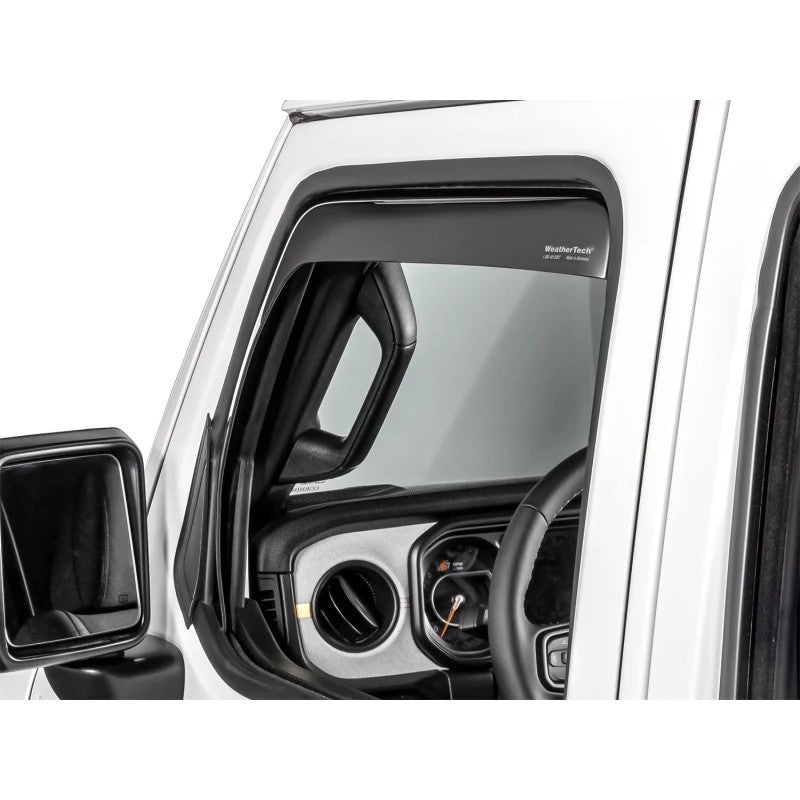 WeatherTech 20-23 Jeep Gladiator Side Window Deflectors - Dark Smoke