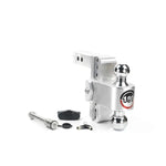 Weigh Safe 180 Hitch adjustable aluminum ball mount with 6-inch drop, dual balls, and locking hitch pin