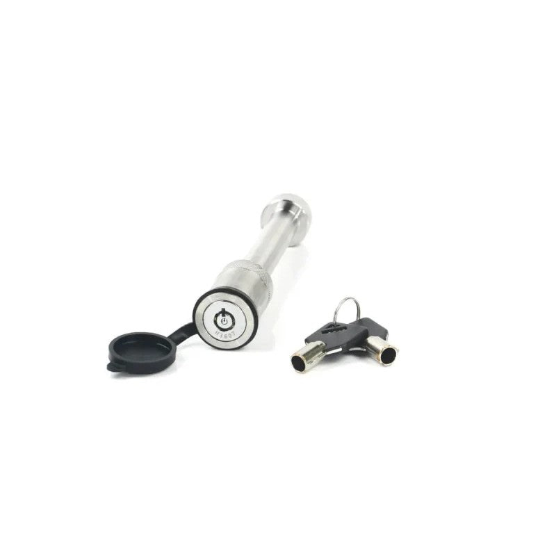 Weigh Safe WS05 5/8 inch diameter hitch locking pin with 3.5 inch span and protective rubber dust cap.