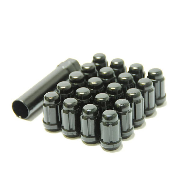 Wheel Mate Muteki 12x1.50 closed end wheel lug nuts in a black chrome finish