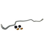 Whiteline 24mm 2-point adjustable front sway bar with heavy-duty forged ends and synthetic elastomer bushings.