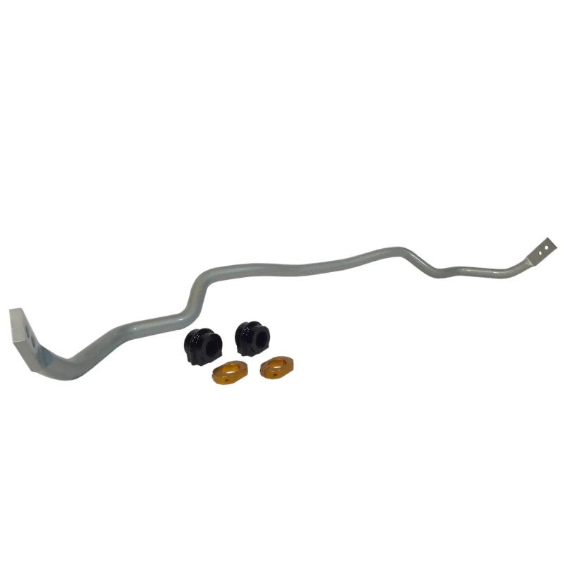 Whiteline 24mm 2-point adjustable front sway bar with heavy-duty forged ends and synthetic elastomer bushings.