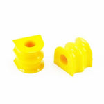 Pair of Whiteline W0405-20 20mm black synthetic elastomer sway bar mount bushings with PTFE inner lining.