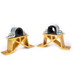 Whiteline forged alloy heavy duty rear sway bar mounting saddles and synthetic elastomer bushings with grease.