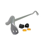 Whiteline BSF33XZ 24mm front adjustable sway bar with silver powder coating and mounting hardware.