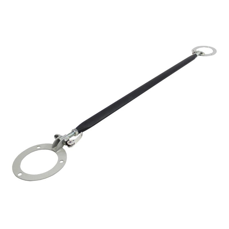 Whiteline KSB586Q polished alloy rear adjustable strut tower brace with quick release clamps.