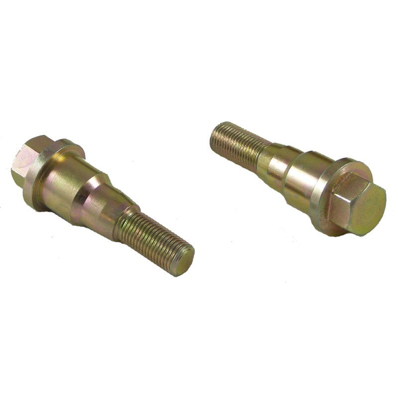 Whiteline KSB750 rear subframe lock bolts and mounting hardware with gold-zinc protective plating.