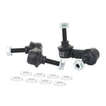 Whiteline KLC139 adjustable front sway bar links featuring gold anodized alloy bodies and heavy duty steel ball joints.