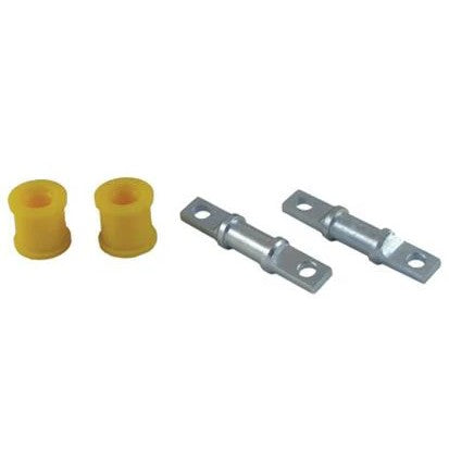 Whiteline W0590 Rear Upper Control Arm Inner Front Bushing Kit featuring synthetic elastomer bushings and metal sleeves.