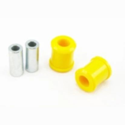 Whiteline W0589 synthetic elastomer rear lower shock mount bushings with metal sleeves and grease packet