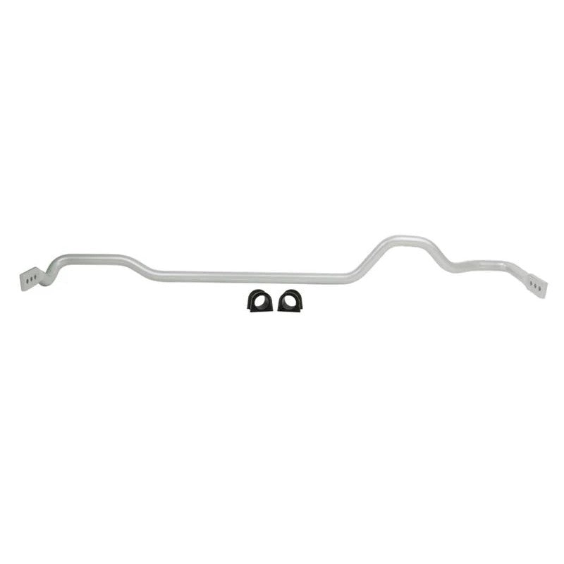 Whiteline BSR37XXZ 27mm heavy duty adjustable rear sway bar with synthetic elastomer bushings and lateral locks.