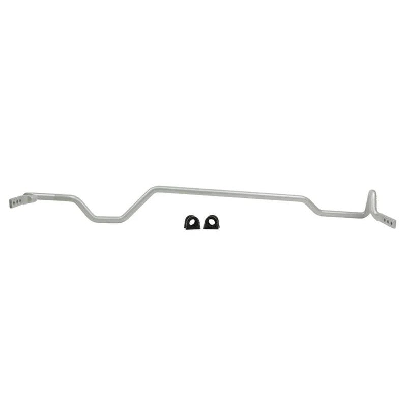 Whiteline BSR36Z silver powder-coated 22mm rear adjustable sway bar with black bushings and gold lateral locks