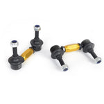 Whiteline KLC144 adjustable rear sway bar link kit featuring gold anodized alloy bodies and steel ball joint ends.