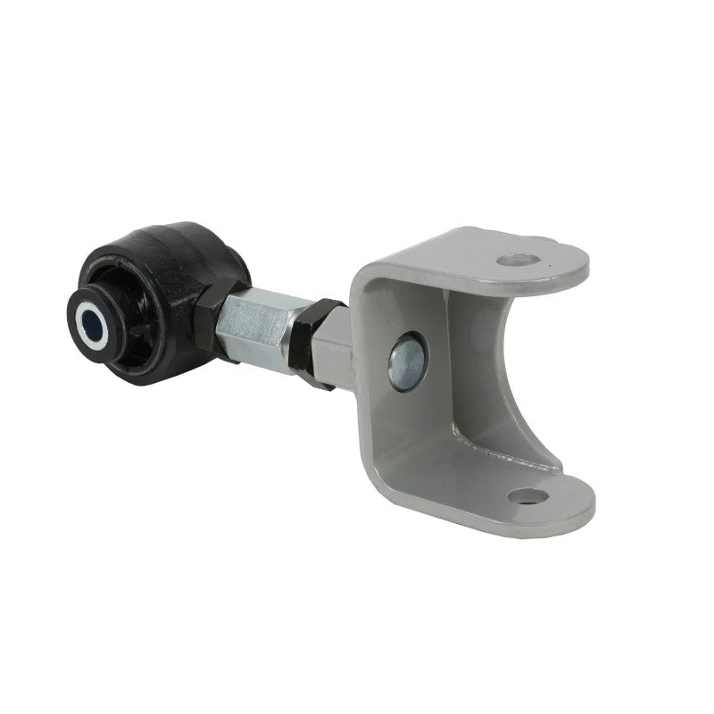 Whiteline KTA204 4130 Chromoly adjustable rear upper control arm with synthetic elastomer bushing for 2005-2010 Mustang.