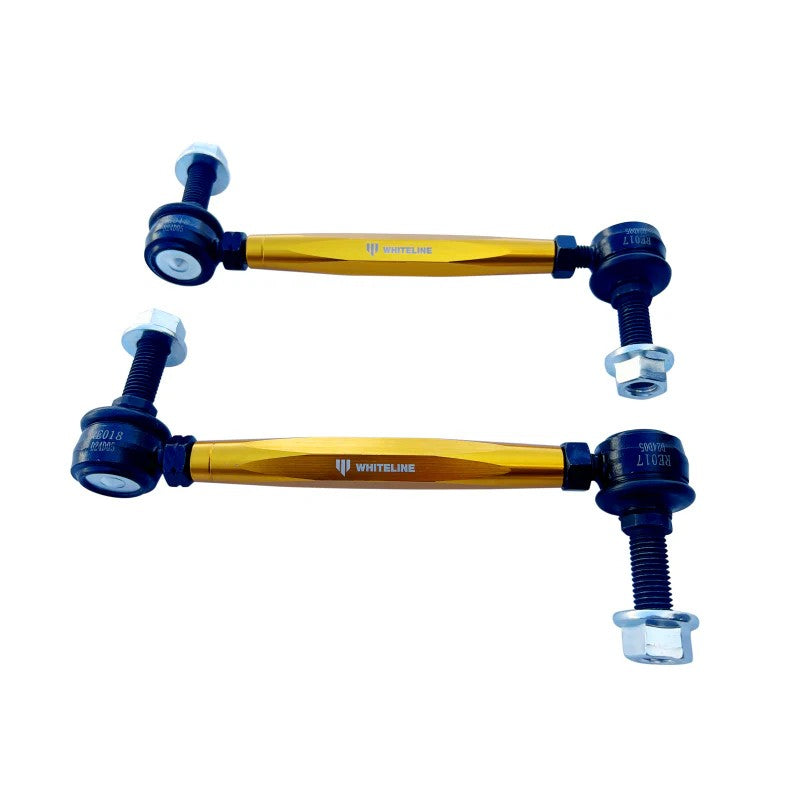 Whiteline KLC244 adjustable front sway bar link kit with bushings, bolts, and washers