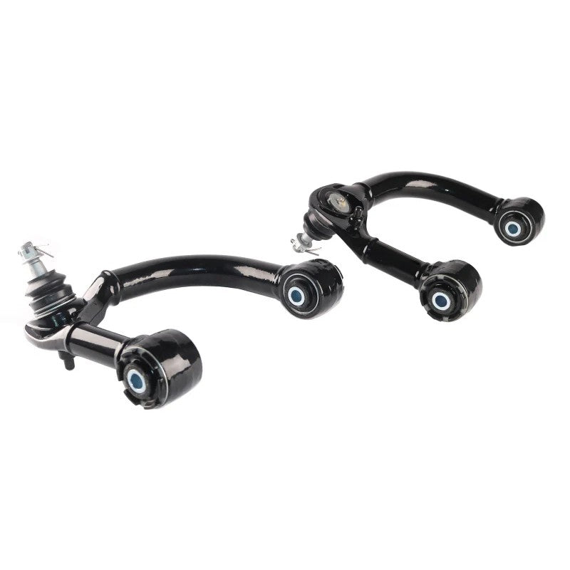 Whiteline KTA247 black powder-coated front upper control arms with GIIRO bushings for 2005-2024 Toyota Tacoma